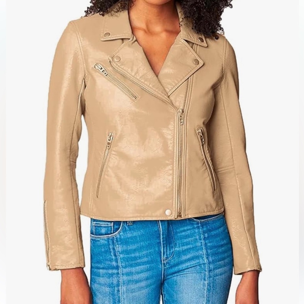 NWT BLANCNYC Vegan Faux Leather Moto Jacket